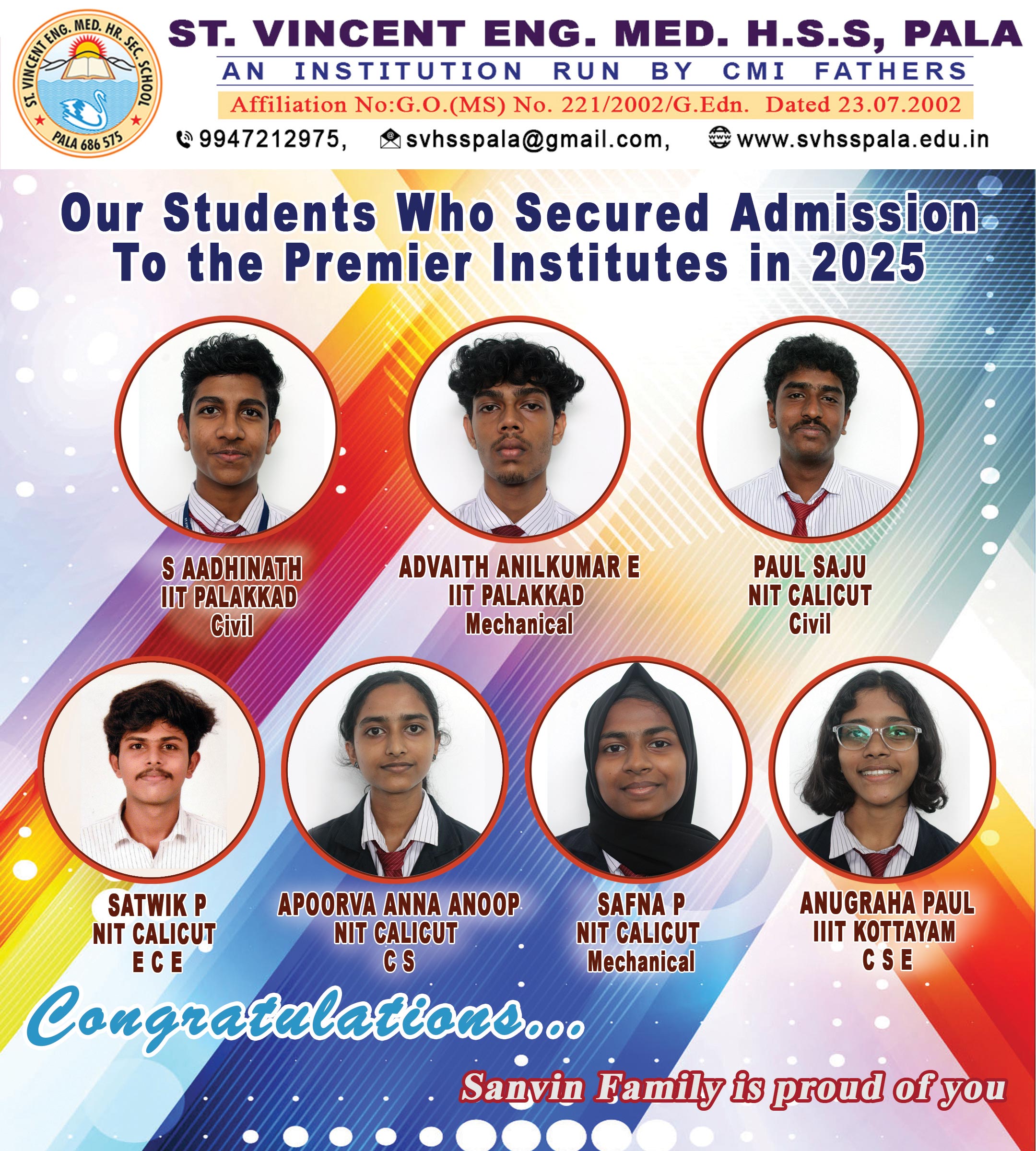 Premier Engineering Admission Results 2025