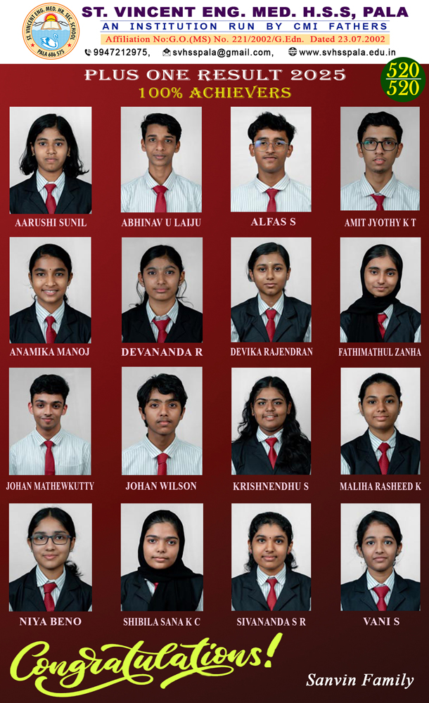 Higher Secondary First Year Result 2025 Toppers