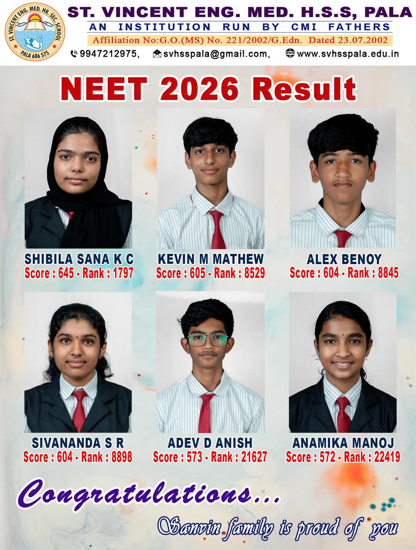 Congratulations Neet 2026